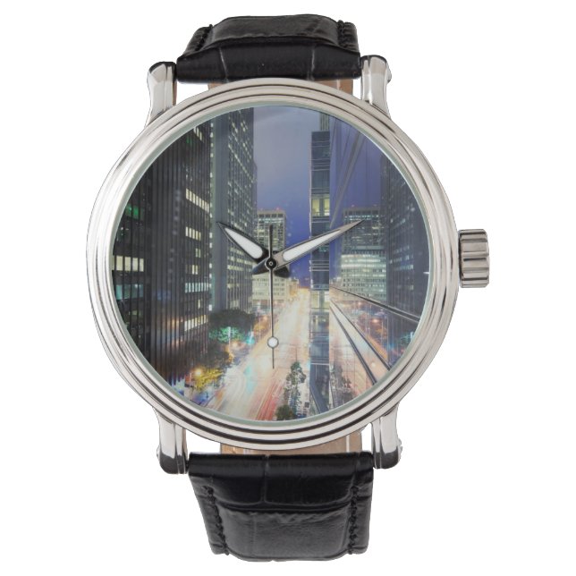 Relógio De Pulso Vista dos edifícios dos departamentos financeiros (Frente)