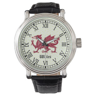 Relógio De Pulso Welsh Dragon Watch - Roman Numerals