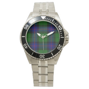 Relógio De Pulso Xadrez azul-tartan armstrong e verde