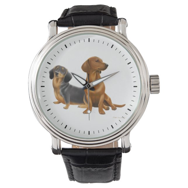 Relógio De Pulso Young Dachshund Dogs Watch (Frente)