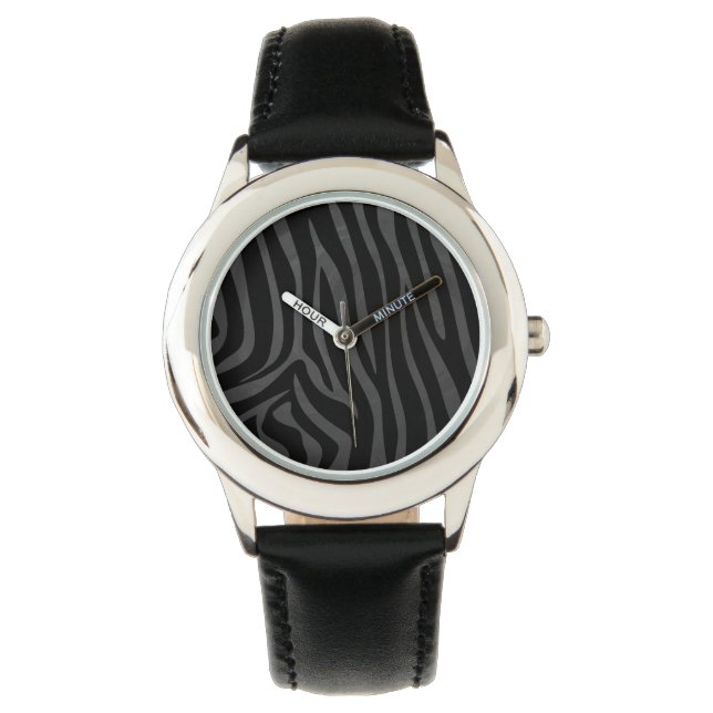 Relógio De Pulso Zebra Black e Cinza (Frente)