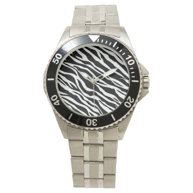 Relógio De Pulso Zebra Print Watch (Frente)