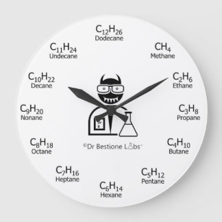 Relógio de Química Orgânica - Branco