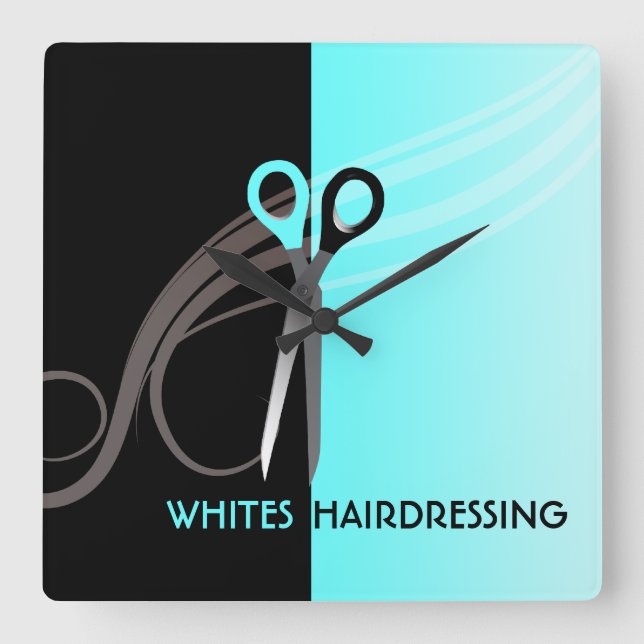 relógio de salão de cabelo (Frente)