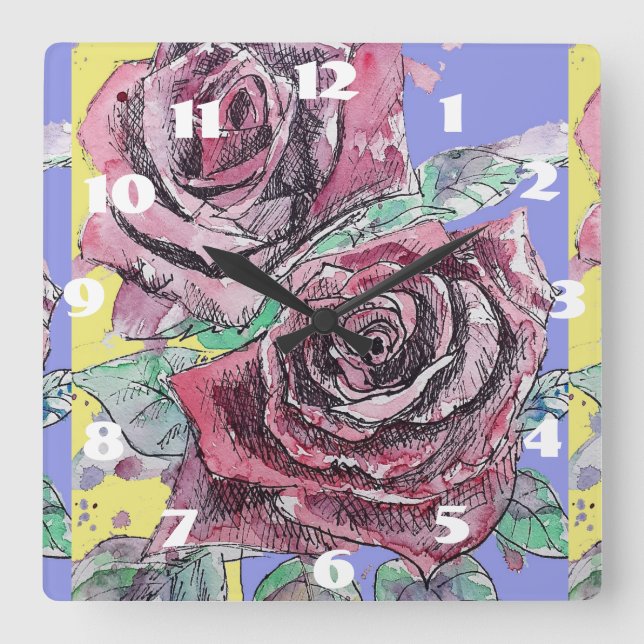 Relógio de Salas das Damas de Rosa do Chique Rosa  (Frente)