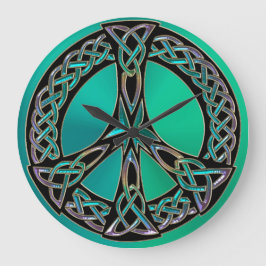 Relógio de Sinal de Paz do Rainbow Celtic Knot