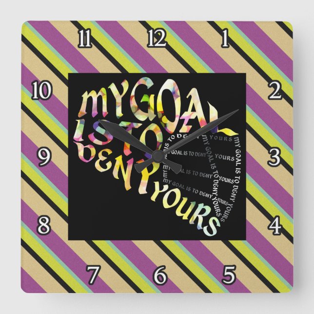 Relógio de Tipografia de Goalie Mask (Frente)