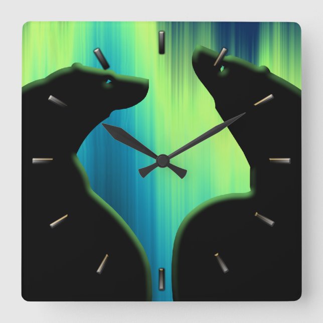 Relógio de Urso Polar Legal Muro de Arte Nativa do (Frente)