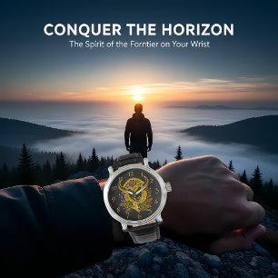 Relógio Decoração da Cabeça Dourada Floral