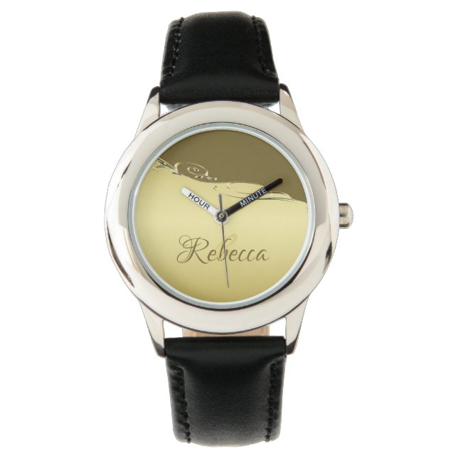 Relógio Decoração de ouro de luxo em ouro militar (Frente)