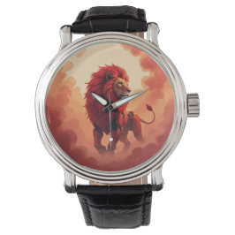 Relógio Deep Crimson Glow – The Lion of Burning Destiny.  