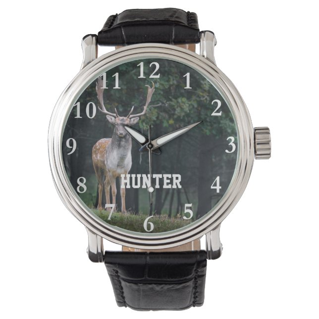 Relógio Deer Antler Personalizou o Hunter Watch (Frente)