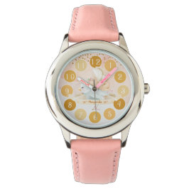 Relógio Delicar Bebê Fada-Pássaro Ilustração Rapariga Pres