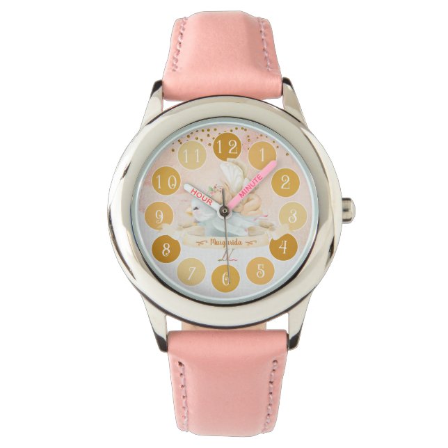 Relógio Delicar Bebê Fada-Pássaro Ilustração Rapariga Pres (Frente)