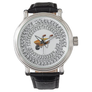 Relógio deriva da carrinha de rodas, queimada