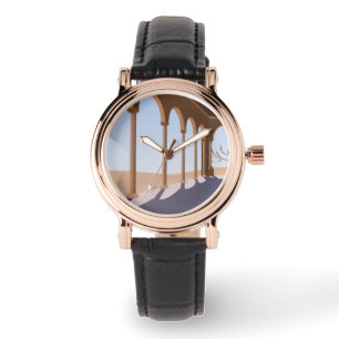 Relógio Desenho das paredes dos arcos