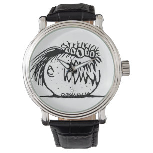 Relógio Desenho de monstro fantasma feio