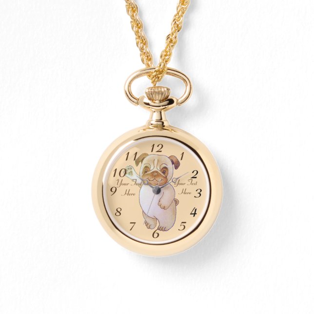 Relógio desenho de personagem bonitinho balançando cachorr (Frente)