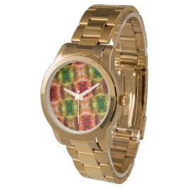 Relógio Desenho redondo gera formas vermelhas, verdes e do