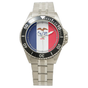 Relógio Design da bandeira do estado de Iowa