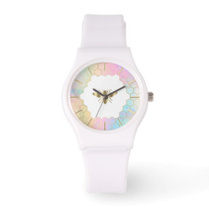 Relógio design de abelha ouro