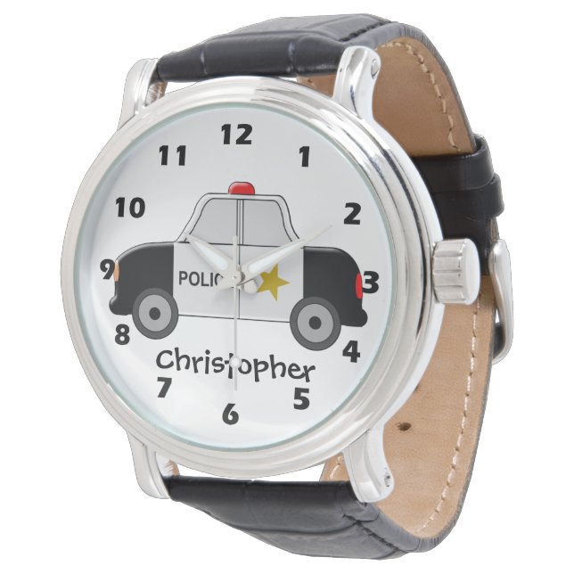 Relógio Design de Carro Policial Apenas Adicione Nome (Angular)