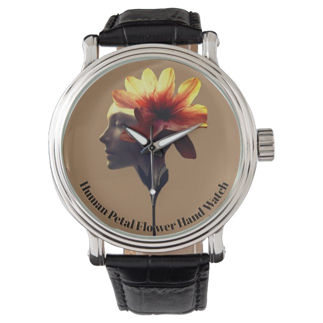 Relógio Design de Flor Petal Humana Criada Exclusivamente  (Frente)
