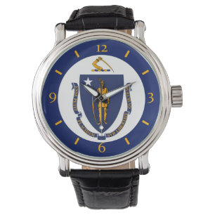 Relógio Design do Massachusetts State Flag Watch