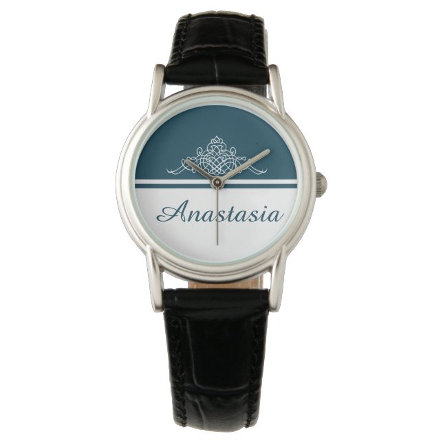 Relógio Design floral elegante (Frente)