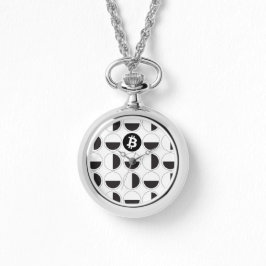 Relógio Designer de Bitmoeda Preto e Branco