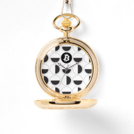 Relógio Designer de Bitmoeda Preto e Branco