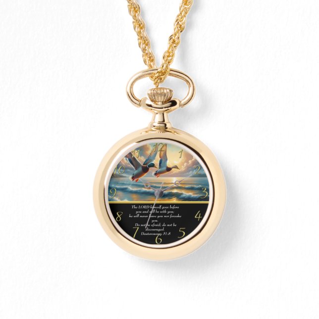 Relógio Deuteronomia Christian Faith cruza com patos (Frente)