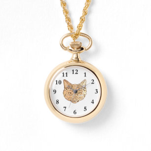 Relógio Dia de as mães de Gato Elegante Chic