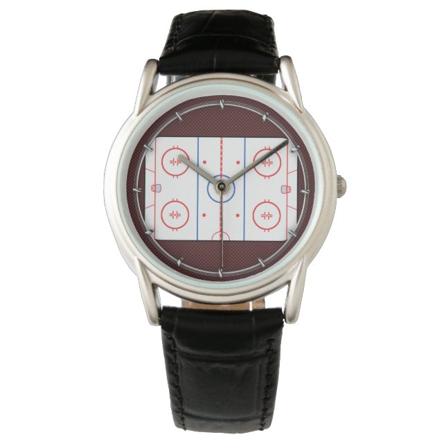 Relógio Diagrama de Rosa Companion do Jogo de Hóquei (Frente)
