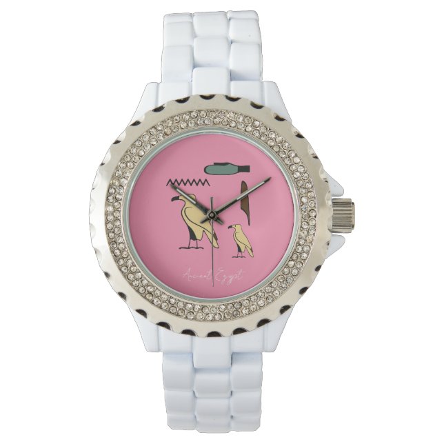 Relógio Diana Name em Símbolos Hieroglifos do antigo Egito (Frente)