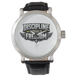 Relógio Discipline Equals Freedom – Motivational Design 