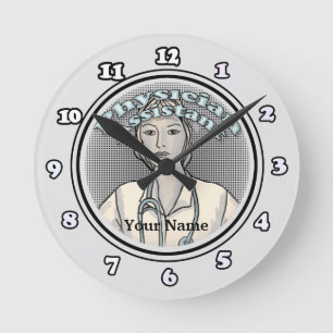 Relógio do Assistente Médico da Retro-Feminino