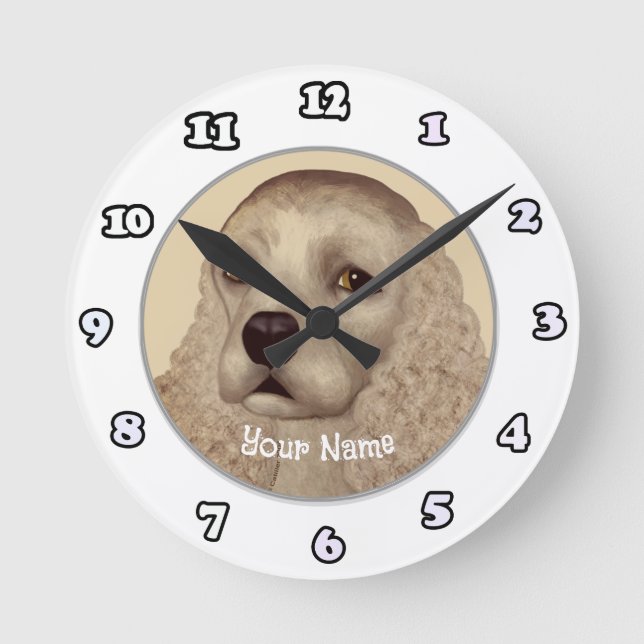 Relógio do Cocker Spaniel Dog (Frente)