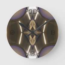 Relógio do Designer Contemporâneo Cromo Modernista