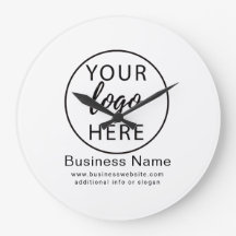 Relógio do logotipo comercial personalizado