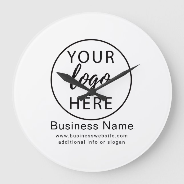 Relógio do logotipo comercial personalizado (Frente)