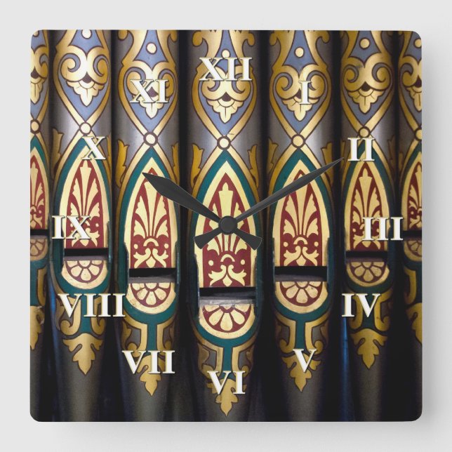 Relógio do órgão - numeração romana (Frente)