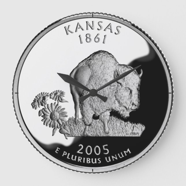 Relógio do Quarter Faux do Kansas State (Frente)