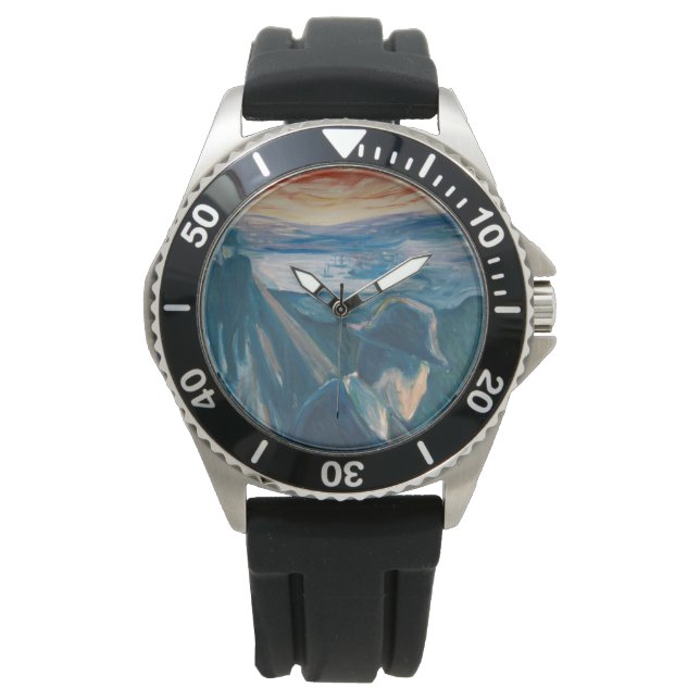 Relógio Doente no Sunset, Desespero (por Edvard Munch) (Frente)