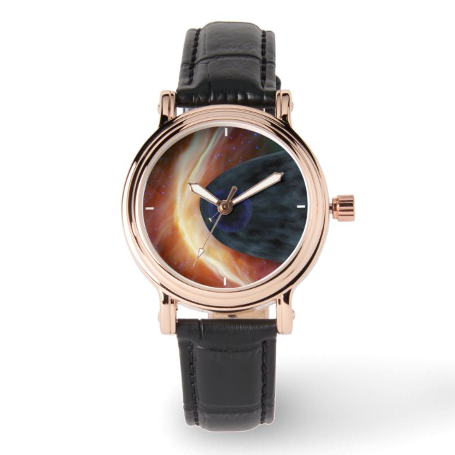 Relógio Dois Espaçadores Voyager Explorando Espaço Turbule (Frente)