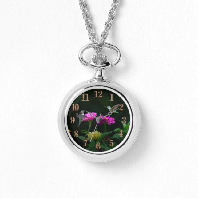 Relógio Dois Hummingbird Necklace eWatch (Frente)