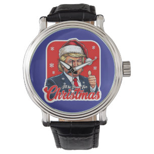 Relógio Donald Trump Natal Papai Noel Art
