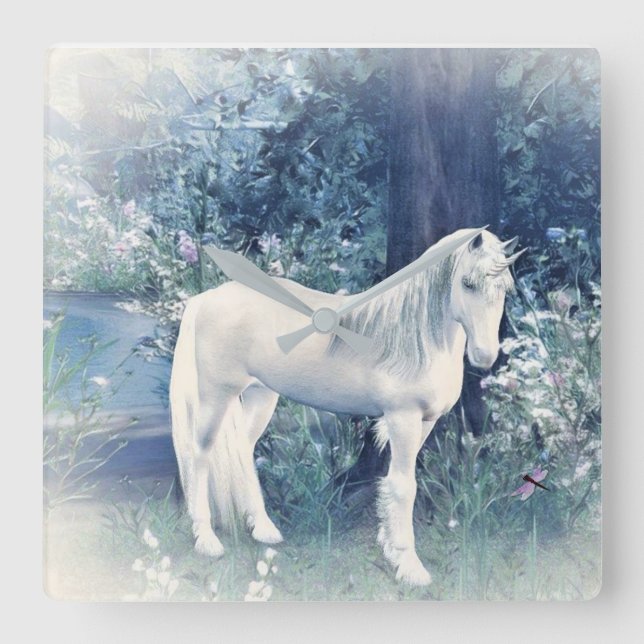 relógio dos sonhos da floresta unicórnio (Frente)