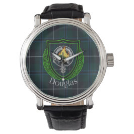 Relógio Douglas Scottish Clan Tartan & Crest