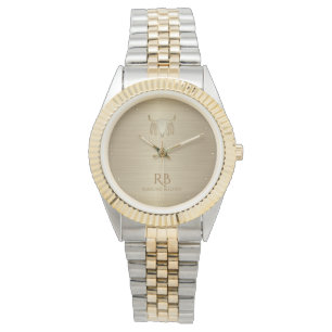 Relógio Dourada Buffalo Skull Luxury Watch